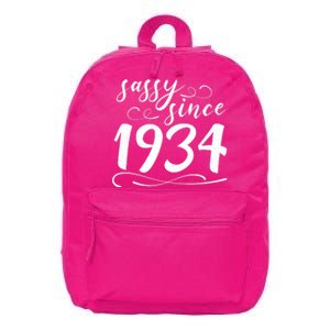 Sassy Since 1934 Birthday 90th Birthday 16 in Basic Backpack