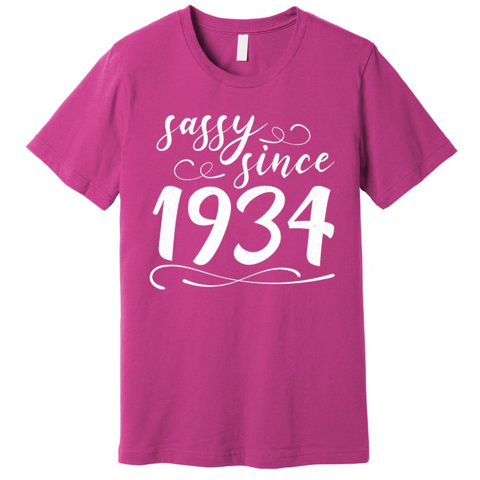 Sassy Since 1934 Birthday 90th Birthday Premium T-Shirt