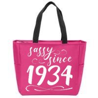 Sassy Since 1934 Birthday 90th Birthday Zip Tote Bag