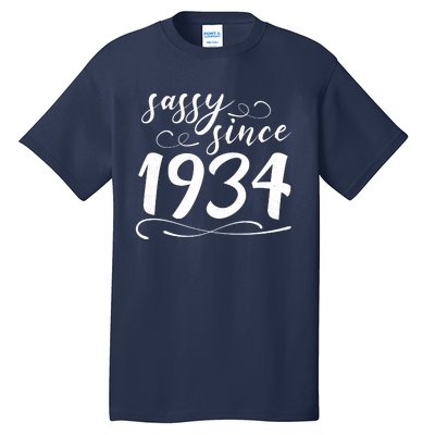 Sassy Since 1934 Birthday 90th Birthday Tall T-Shirt