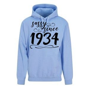 Sassy Since 1934 Birthday 90th Birthday Unisex Surf Hoodie