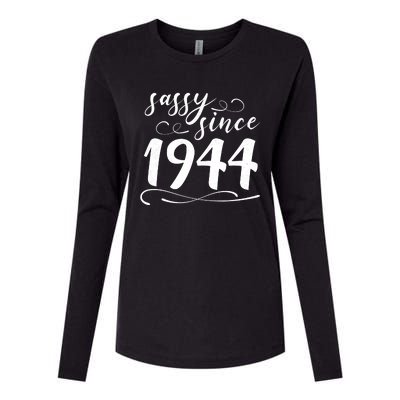 Sassy Since 1944 Birthday 80th Birthday Womens Cotton Relaxed Long Sleeve T-Shirt