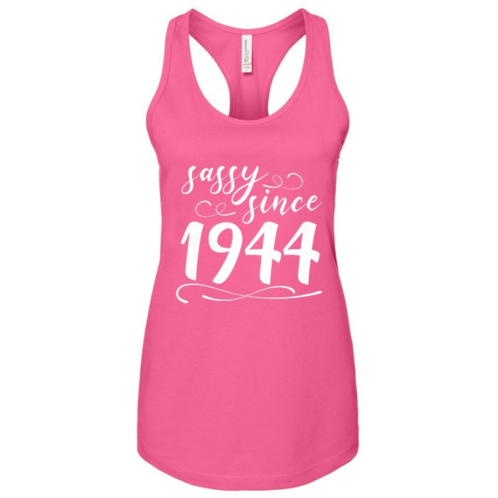 Sassy Since 1944 Birthday 80th Birthday Women's Racerback Tank