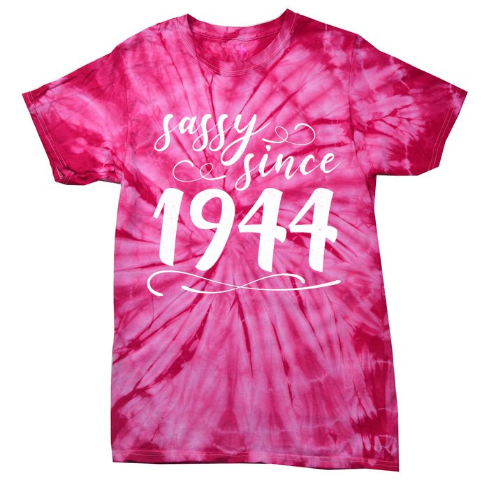 Sassy Since 1944 Birthday 80th Birthday Tie-Dye T-Shirt