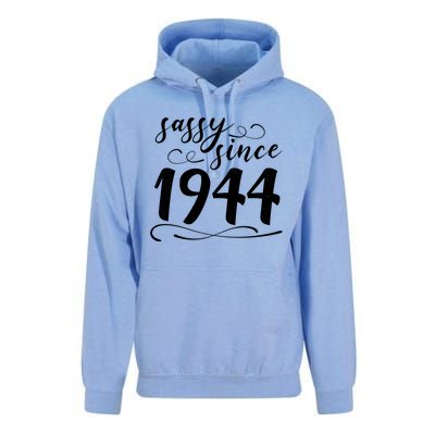 Sassy Since 1944 Birthday 80th Birthday Unisex Surf Hoodie