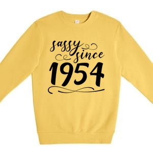 Sassy Since 1954 Birthday 70th Birthday Premium Crewneck Sweatshirt