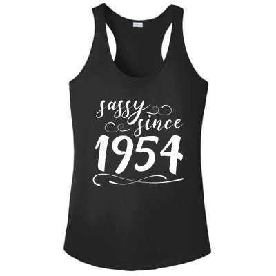 Sassy Since 1954 Birthday 70th Birthday Ladies PosiCharge Competitor Racerback Tank