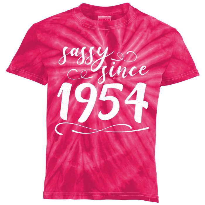 Sassy Since 1954 Birthday 70th Birthday Kids Tie-Dye T-Shirt