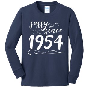 Sassy Since 1954 Birthday 70th Birthday Kids Long Sleeve Shirt