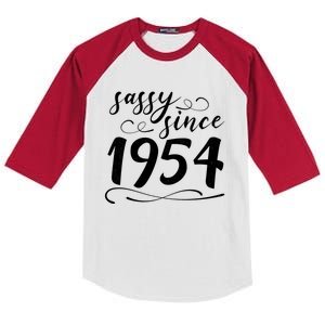 Sassy Since 1954 Birthday 70th Birthday Kids Colorblock Raglan Jersey