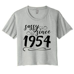 Sassy Since 1954 Birthday 70th Birthday Women's Crop Top Tee