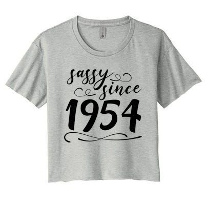 Sassy Since 1954 Birthday 70th Birthday Women's Crop Top Tee