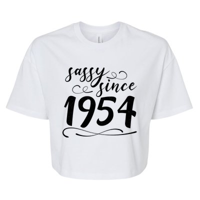 Sassy Since 1954 Birthday 70th Birthday Bella+Canvas Jersey Crop Tee