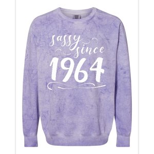 Sassy Since 1964 Birthday 60th Birthday Colorblast Crewneck Sweatshirt