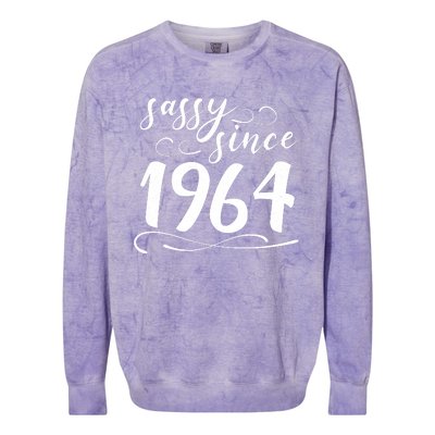 Sassy Since 1964 Birthday 60th Birthday Colorblast Crewneck Sweatshirt