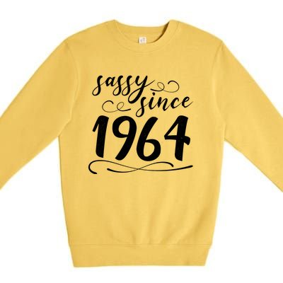 Sassy Since 1964 Birthday 60th Birthday Premium Crewneck Sweatshirt