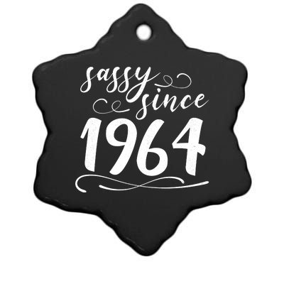 Sassy Since 1964 Birthday 60th Birthday Ceramic Star Ornament