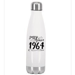 Sassy Since 1964 Birthday 60th Birthday Stainless Steel Insulated Water Bottle