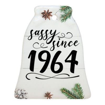 Sassy Since 1964 Birthday 60th Birthday Ceramic Bell Ornament