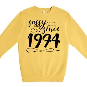 Sassy Since 1974 Birthday 50th Birthday Premium Crewneck Sweatshirt