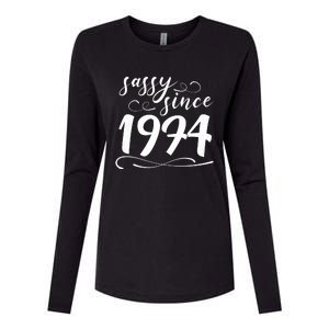 Sassy Since 1974 Birthday 50th Birthday Womens Cotton Relaxed Long Sleeve T-Shirt