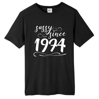 Sassy Since 1974 Birthday 50th Birthday Tall Fusion ChromaSoft Performance T-Shirt