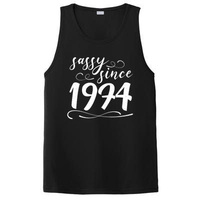 Sassy Since 1974 Birthday 50th Birthday PosiCharge Competitor Tank