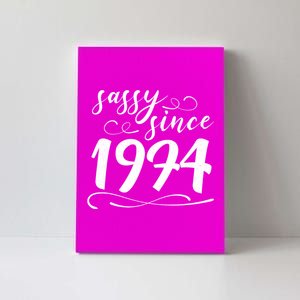 Sassy Since 1974 Birthday 50th Birthday Canvas