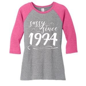 Sassy Since 1974 Birthday 50th Birthday Women's Tri-Blend 3/4-Sleeve Raglan Shirt