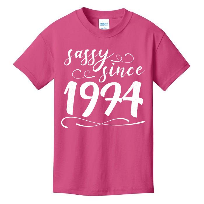 Sassy Since 1974 Birthday 50th Birthday Kids T-Shirt