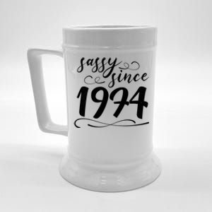 Sassy Since 1974 Birthday 50th Birthday Beer Stein