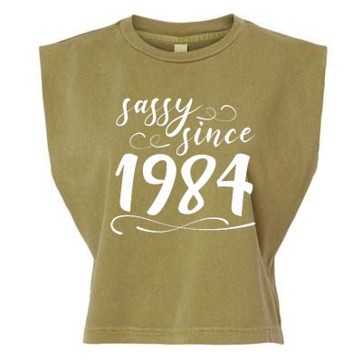 Sassy Since 1984 Birthday 40th Birthday Garment-Dyed Women's Muscle Tee