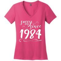 Sassy Since 1984 Birthday 40th Birthday Women's V-Neck T-Shirt