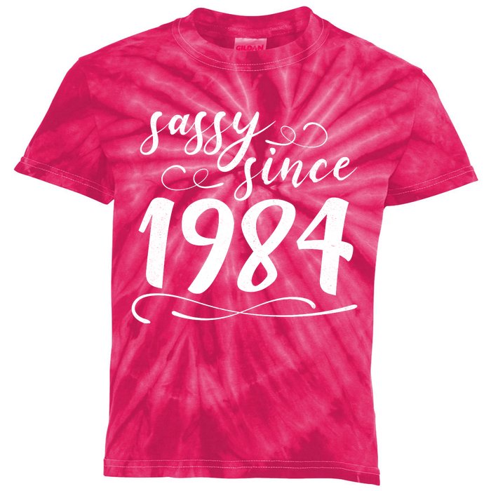 Sassy Since 1984 Birthday 40th Birthday Kids Tie-Dye T-Shirt