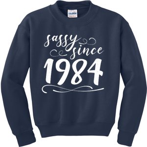 Sassy Since 1984 Birthday 40th Birthday Kids Sweatshirt