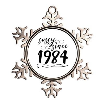 Sassy Since 1984 Birthday 40th Birthday Metallic Star Ornament