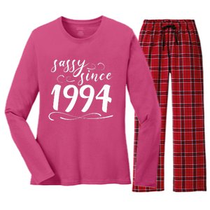 Sassy Since 1994 Birthday 30th Birthday Women's Long Sleeve Flannel Pajama Set 