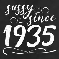Sassy Since 1935 Birthday 90th Birthday 7 Panel Mesh Trucker Snapback Hat