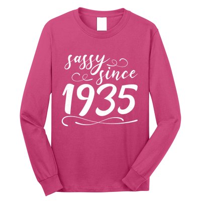 Sassy Since 1935 Birthday 90th Birthday Long Sleeve Shirt