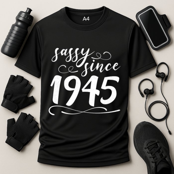 Sassy Since 1945 Birthday 80th Birthday Performance Shirt