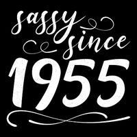 Sassy Since 1955 Birthday 70th Birthday Flatbill Hat