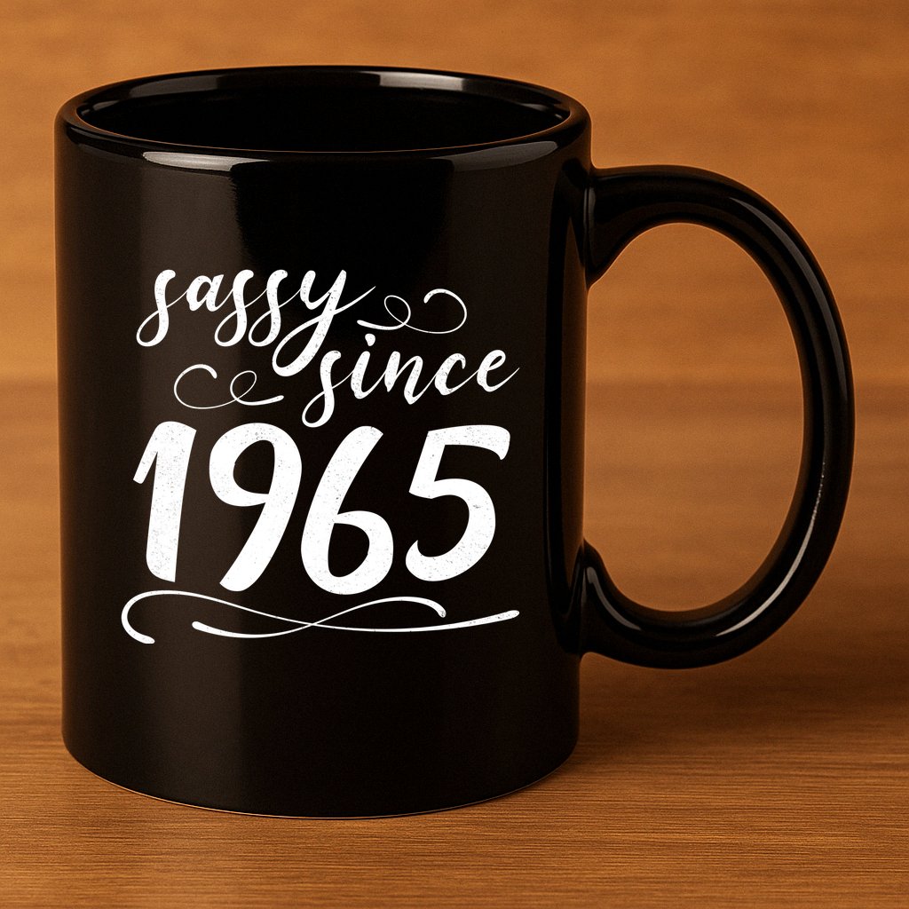 Sassy Since 1965 Birthday 60th Birthday 11oz C Handle Ceramic Mug