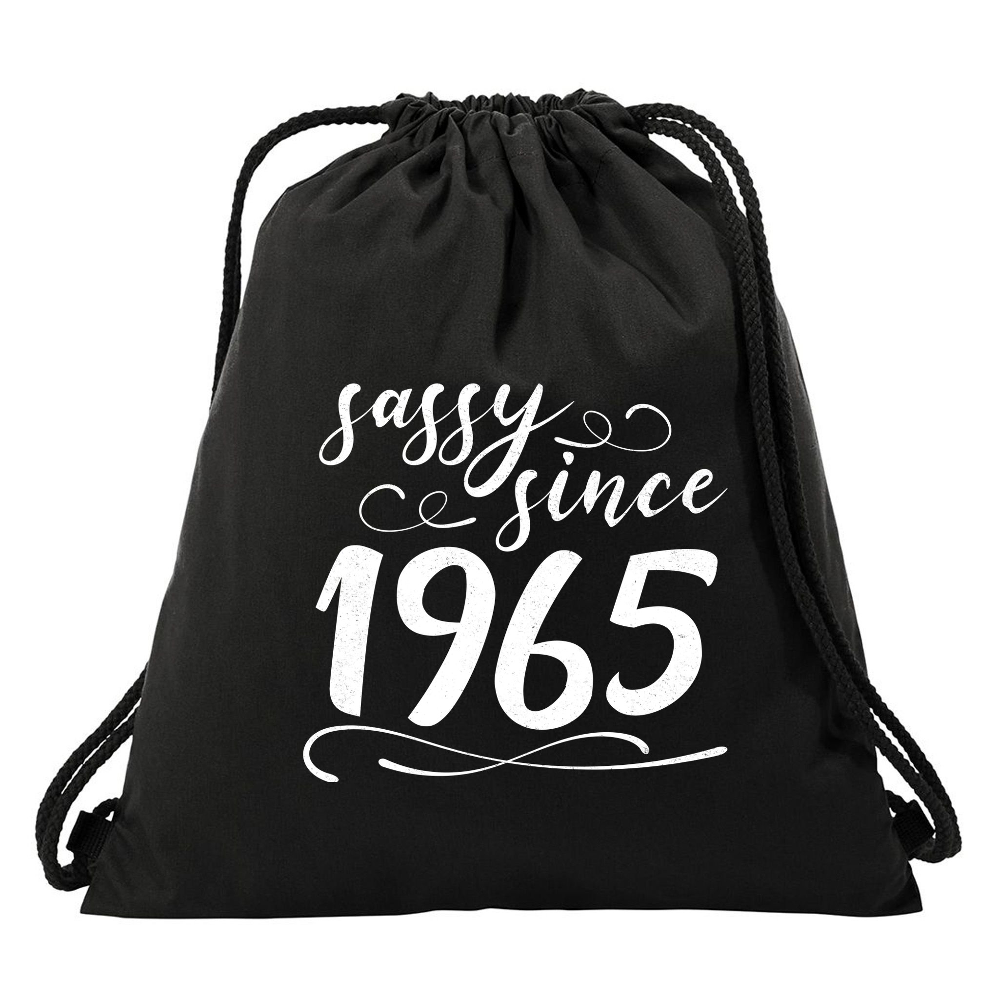 Sassy Since 1965 Birthday 60th Birthday Drawstring Bag
