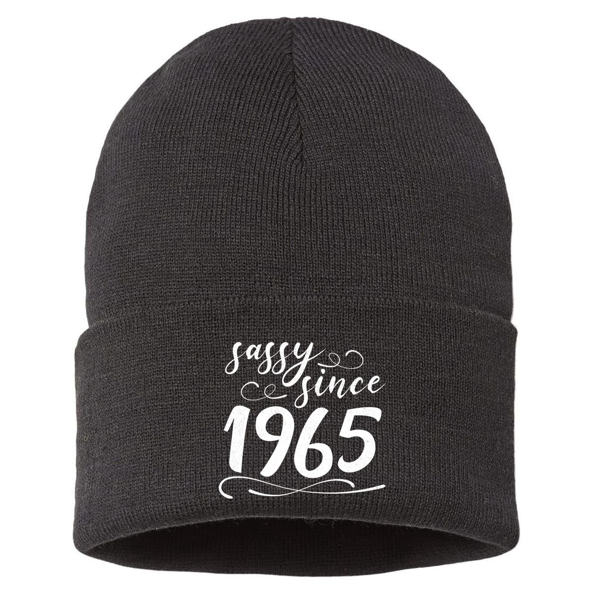 Sassy Since 1965 Birthday 60th Birthday Sustainable Knit Beanie