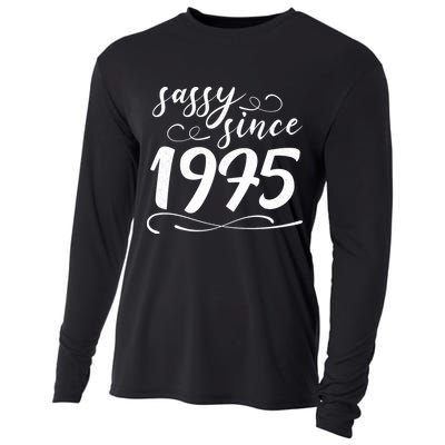 Sassy Since 1975 Birthday 50th Birthday Cooling Performance Long Sleeve Crew