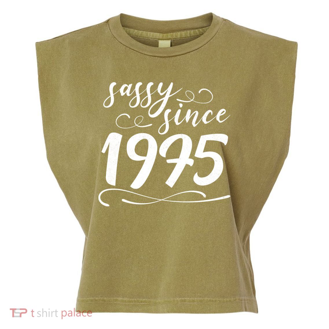 Sassy Since 1975 Birthday 50th Birthday Garment-Dyed Women's Muscle Tee