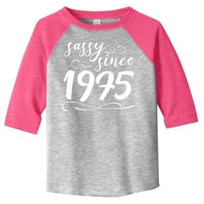 Sassy Since 1975 Birthday 50th Birthday Toddler Fine Jersey T-Shirt
