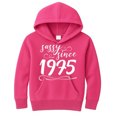 Sassy Since 1975 Birthday 50th Birthday Kids Hoodie