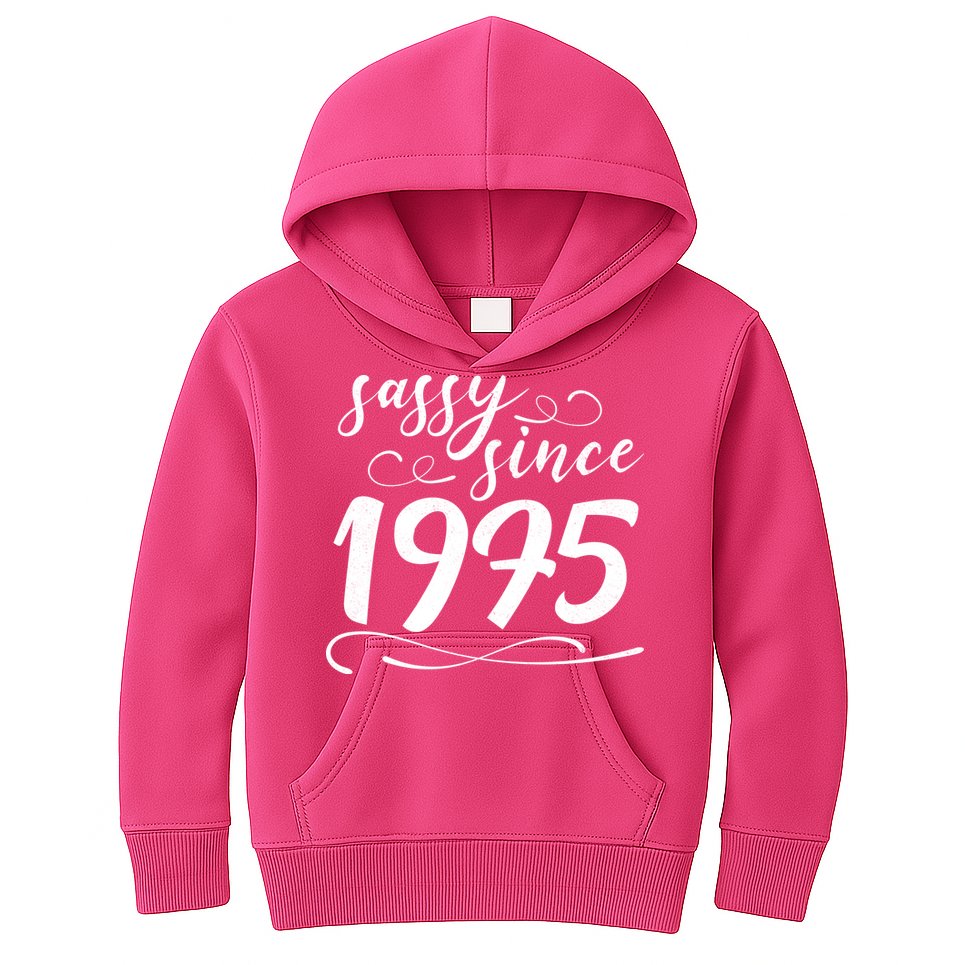 Sassy Since 1975 Birthday 50th Birthday Kids Hoodie