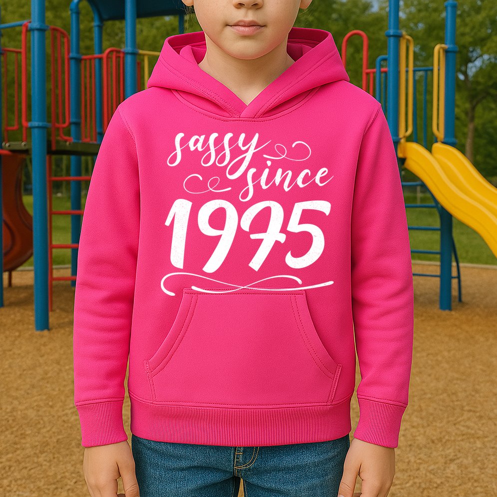 Sassy Since 1975 Birthday 50th Birthday Kids Hoodie
